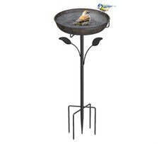 Bird Bath 26 cm Metal Standing
