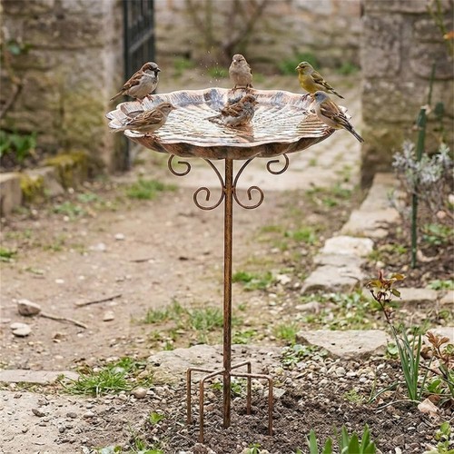 Retro iron bird - bird, feeder