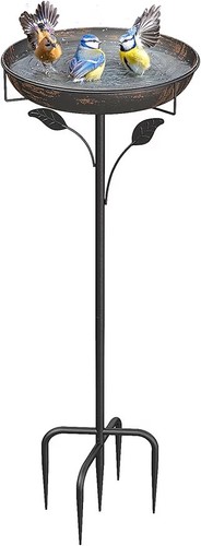 Weldun metal bird bath 30cm - metal,