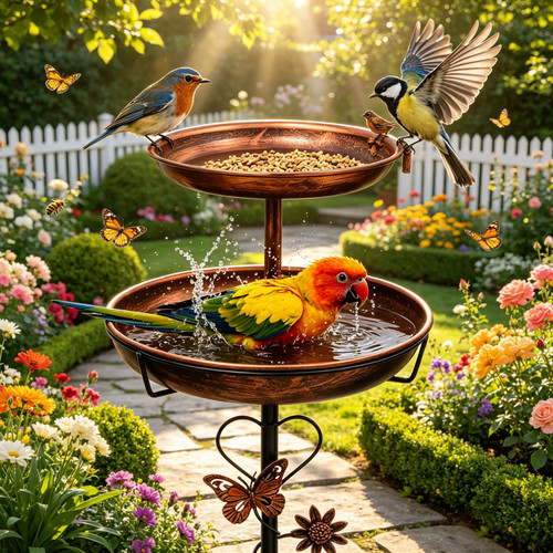 118cm tall bird - bath, with