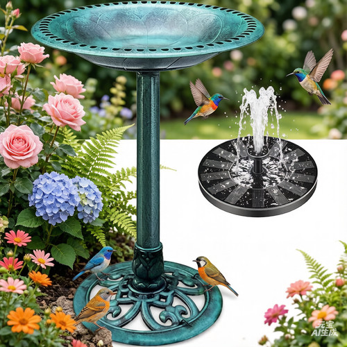 Bird bath traditional - traditional, patio