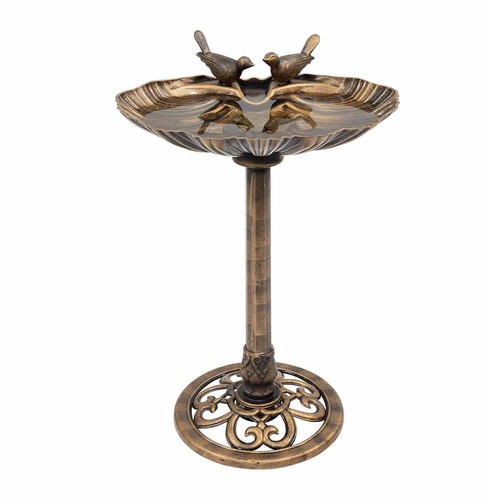 Bronze effect bird bath strong - bronze,