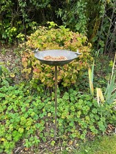 Antique Grey Bird Bath Feeder