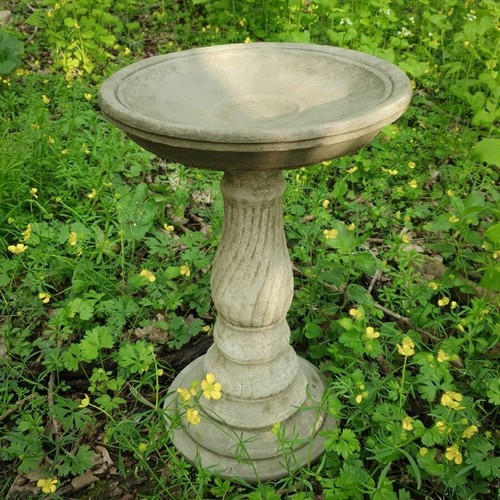 Twist bird bath feeder stone - twist,